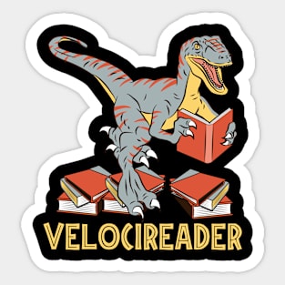 Velocireader Books Dino Raptor Gift Design Sticker